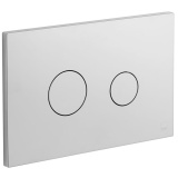 Cutout image of Vado Chrome Round Dual Flush Plate